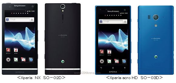Xperia NX y Xperia Acro HD – dos smartphones para el mercado japonés