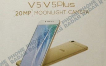 Vivo V5 and V5 Plus said to feature a whopping 20MP selfie camera