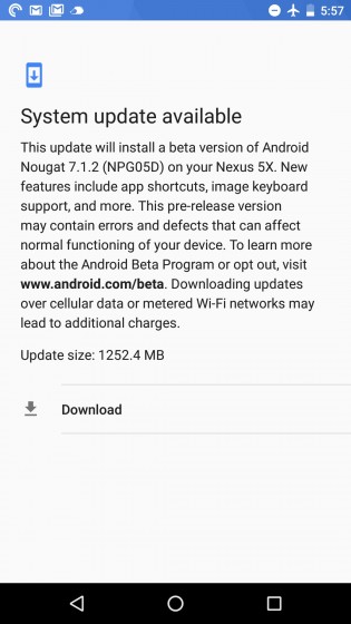 Android 7.1.2 beta