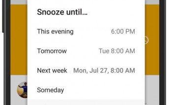 Inbox by Gmail adds new Snooze options