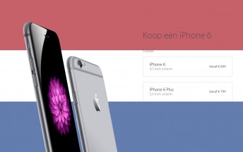 Dutch iPhone 6s and 6s Plus prices leaked, still the same