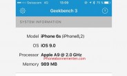 A Geekbench 3 screenshot suggests iPhone 6s may pack 1GB RAM