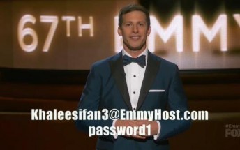 Andy Samberg gave out a perfectly functional HBO Now login during the Emmys