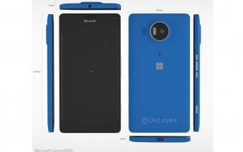 Microsoft Lumia 950 XL measures revealed in leaked factory render