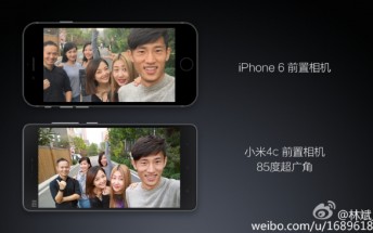 Xiaomi compares Mi 4c's front camera with iPhone 6's