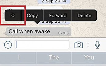WhatsApp for iOS updated with the ability to 'star' messages
