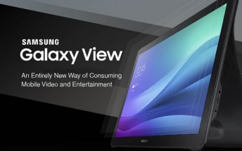Samsung Galaxy View infographic focuses on entertainment