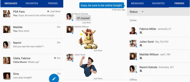 brugerdefinerede på den anden side, Sprede Sony releases a messenger app for PlayStation users - GSMArena blog