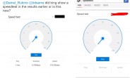 Microsoft Bing spotted showing network speed test results directly on search page