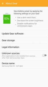 The updated Samsung Gear app