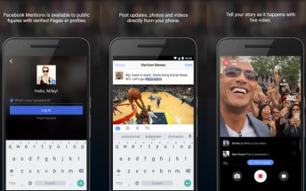 Facebook's celeb-focused Mentions app arrives on Google Play