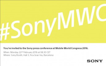 Sony MWC 2016 press event set for February 22