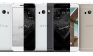 HTC 10 images show additional color options, including white front