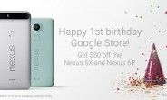 The Google Store is turning one, so the Nexus 5X and 6P come with $50 off