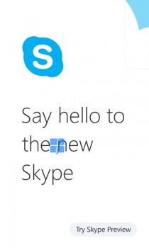 Skype UWP app on mobile