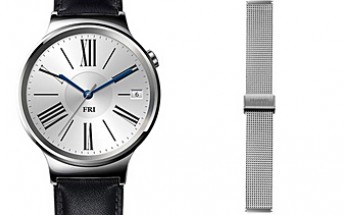 Huawei Watch with black leather strap plus stainless steel mesh band - all for $300
