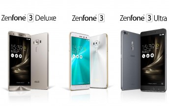 Asus ZenFone 3, ZenFone 3 Deluxe, and ZenFone 3 Ultra to go on sale next month