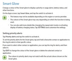 The leaked manual describes the features of Smart GLow