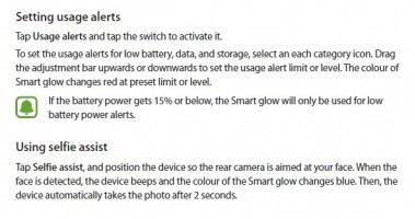 The leaked manual describes the features of Smart GLow