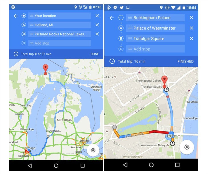 google maps directions from current location