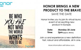 Huawei plans to launch a new Honor smartphone in Europe on June 20