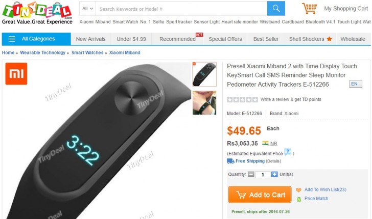 Mi band 2 display price hot sale