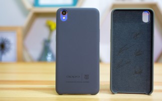 The phone's special case is nice to the touch