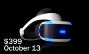 Sony PlayStation VR launching on October 13 for $399