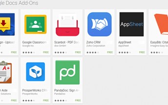 Google announces add-ons for Sheets and Docs Android apps