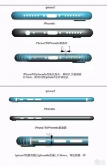 Alleged iPhone 7 vs iPhone 6s comparison schematics