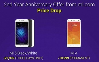Xiaomi Mi 4 and Mi 5 receive price cuts in India