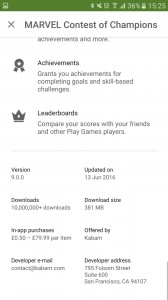 Play Store gives more info on size: App size for initial install