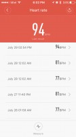 Heart rate history - Xiaomi Mi Band 2 Review