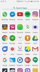 Homescreen > App Drawer > Press and hold for options