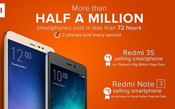Half a million Redmi devices sold in 72 hours