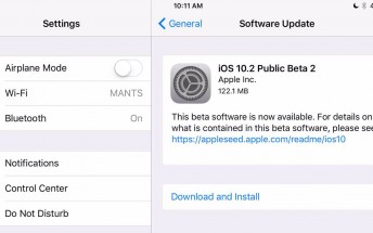 iOS 10.2 beta 2 is now available to the public
