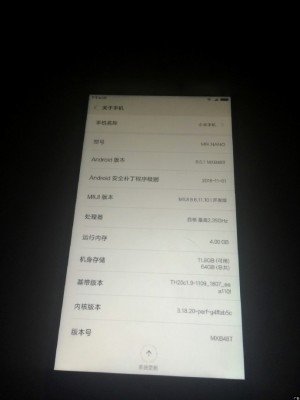 (Allegedly) the about screen of the Mi Mix Nano