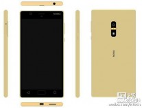 Renders of that same phone: Gold (with fingerprint reader)