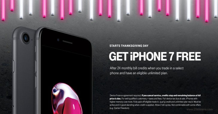 T-Mobile Ups Its Black Friday Game, Offers Free Iphone 7 With Eligible  Trade-In - Gsmarena Blog