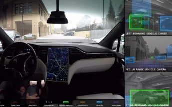 Watch the Tesla Autopilot drive the car around the neighborhood on its own
