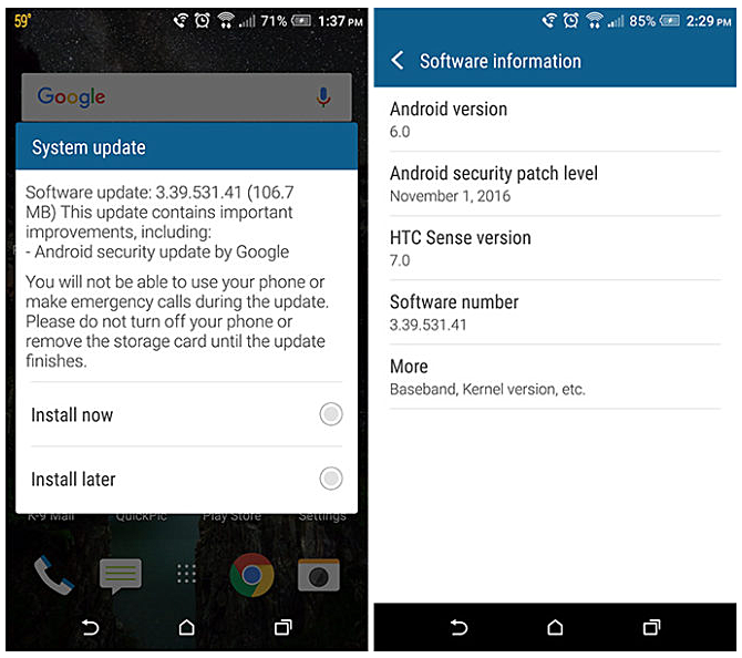 htc one m9 software update t-mobile