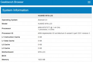 Huawei Maya specs from GFX Bench