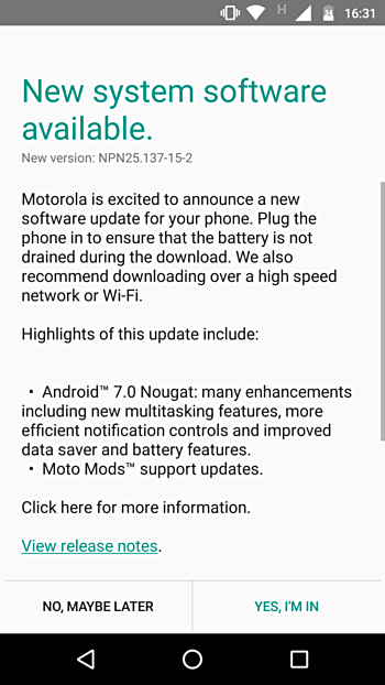 Motorola Moto G4 Play on Verizon gets Nougat update - GSMArena