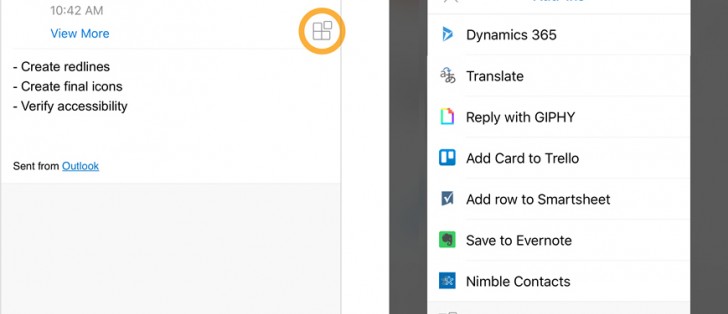 Outlook For Ios Now Supports Add Ins They Re Coming To Android Soon Gsmarena Blog