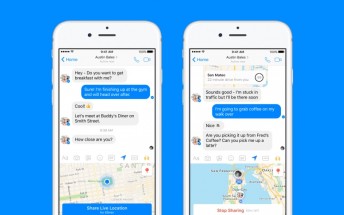 Facebook Messenger now has live location sharing too