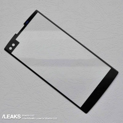 (Alleged) LG V30 front panel with holes for a dual selfie camera
