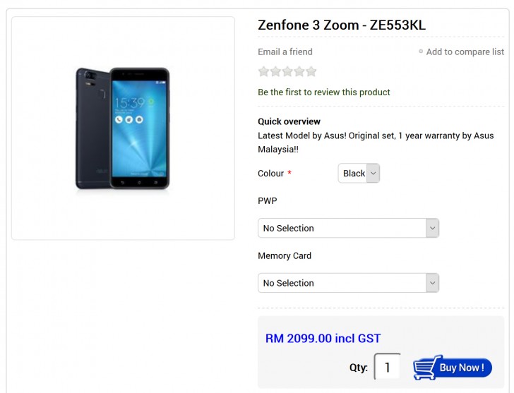 Asus zenfone outlet zoom s gsmarena