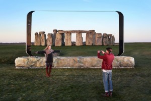 Viewed through the Galaxy S8 sculptures: Stonehenge