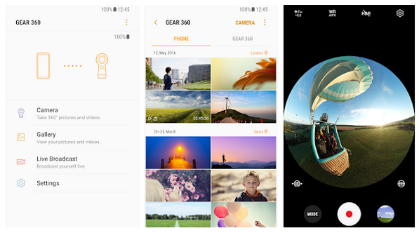Samsung gear deals 360 ipad app