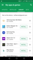 Library tab - Google Play Store Update